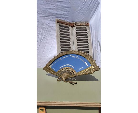 Miroir éventail de table en bronze style Napoléon III