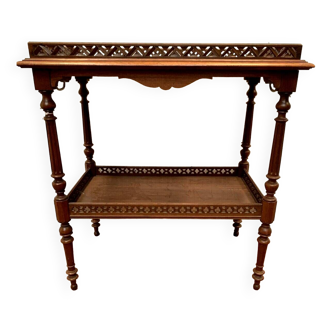 Louis XVI style serving table in carved walnut 20th century Console Tray