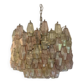 Contemporary “Poliedri” Murano Glass Chandelier