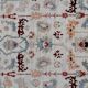 Tapis en laine crème à motifs floraux fait main, style oriental moderne pour salon