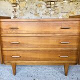 Oak chest of drawers, Scandinavian style, circa 60