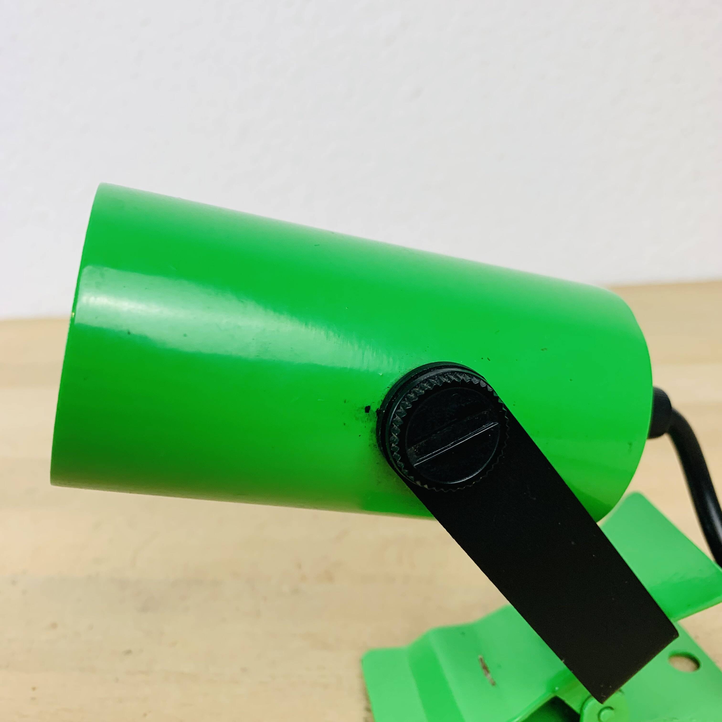 70s green clamp spot light