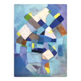 Tableau Bleu Abstrait