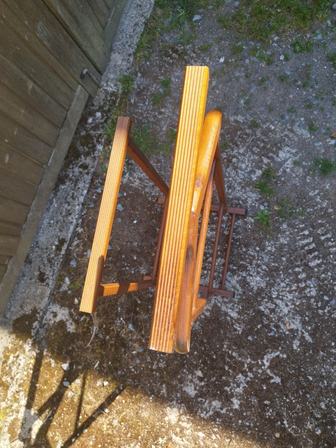 Double valet wood coat rack