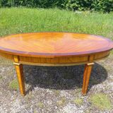 Grande Table Ovale Marquetée 5 Allonges L4,40m