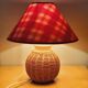 Rattan and ceramic lamp