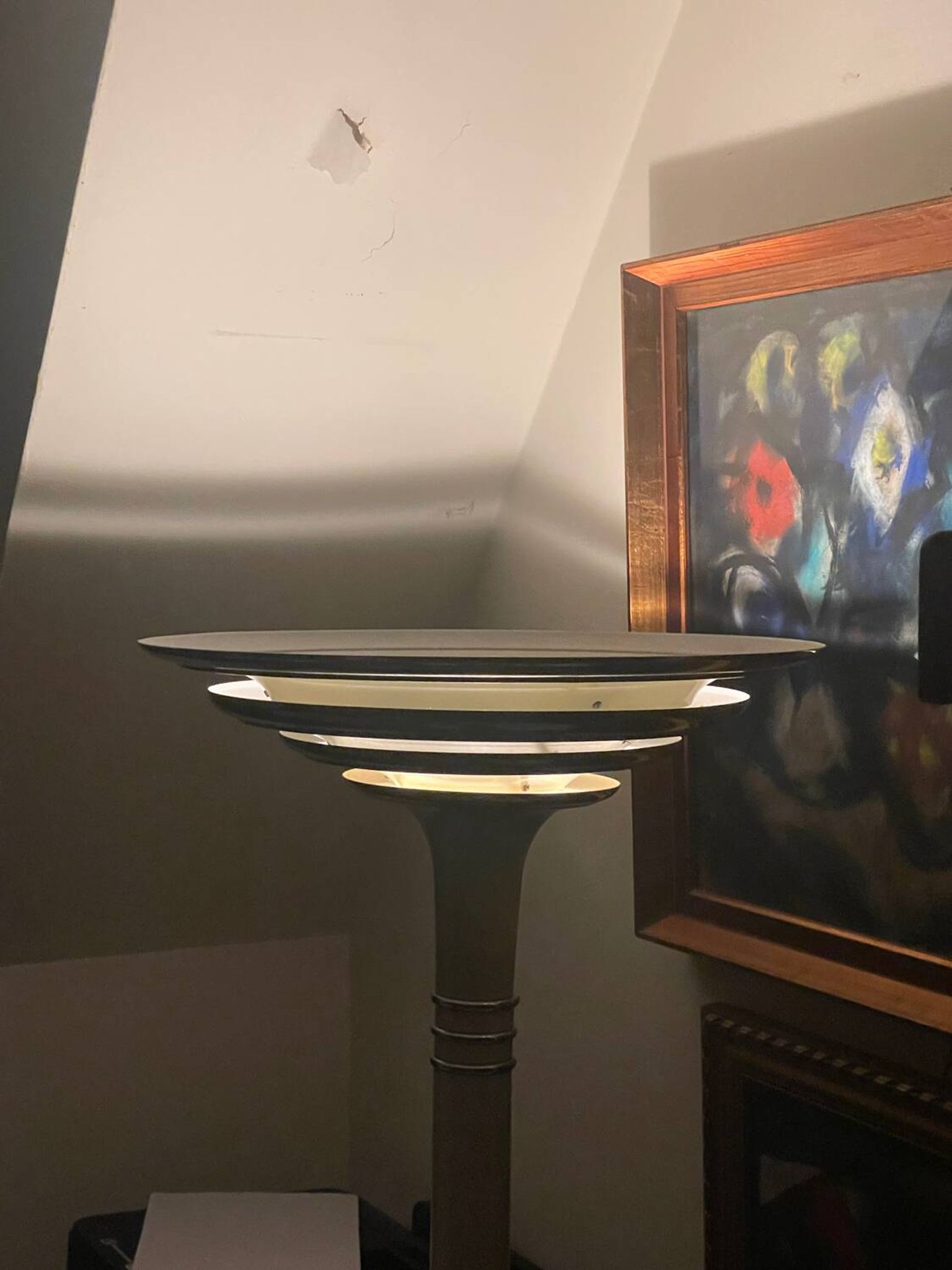 Lampadaire art-déco en métal