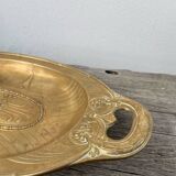 Art Deco oval silver-plated metal dish