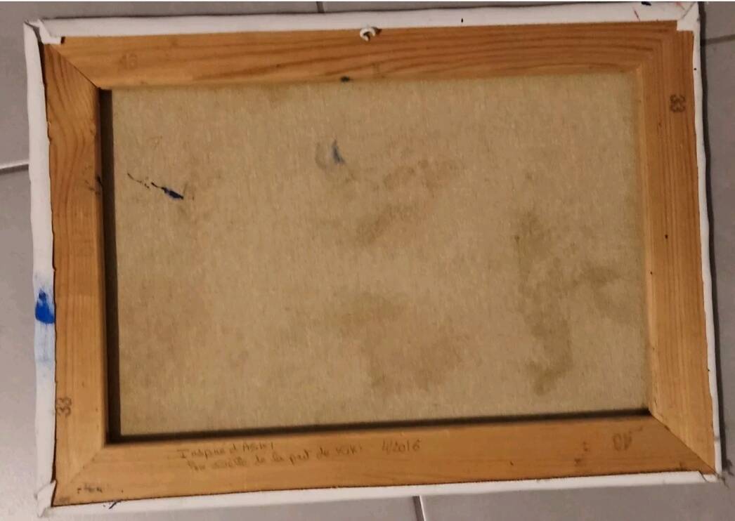 Contemporary painting – Stylized bull – Signed KPMY