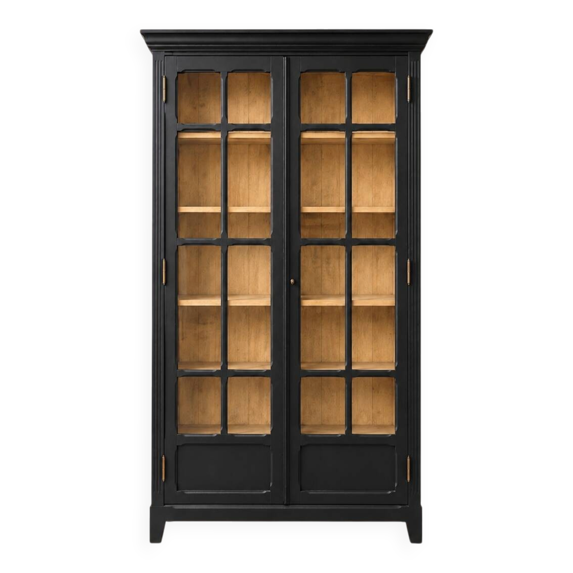 Armoire parisienne noire vitrée rénovée