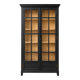 Armoire parisienne noire vitrée rénovée