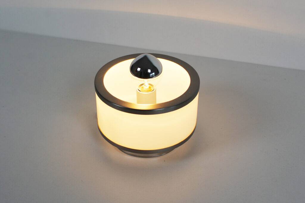 Pair of vintage 1980’s opaline glass and brushed chrome wall lights