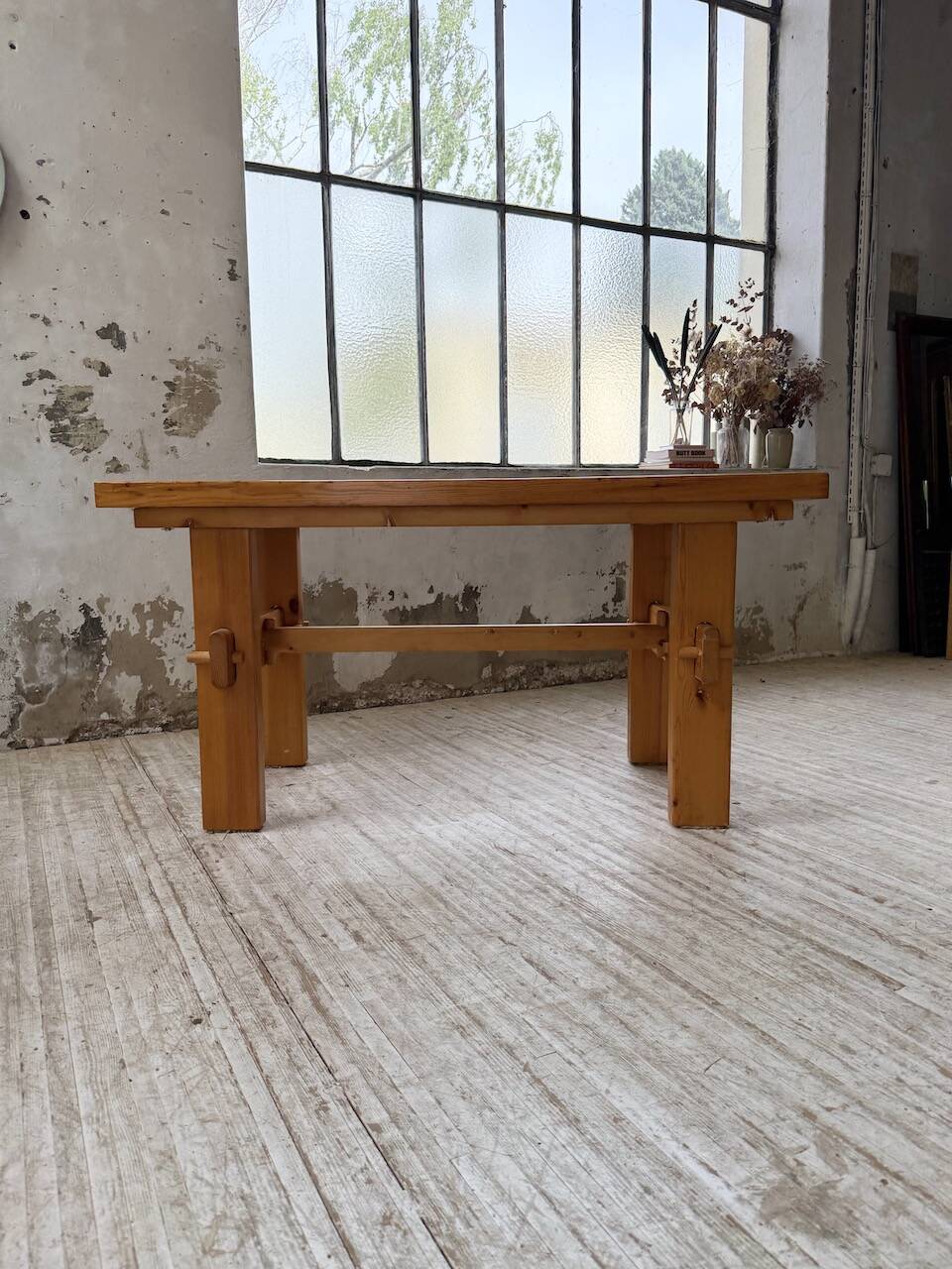 Farmhouse table, mountain furniture from the 50s