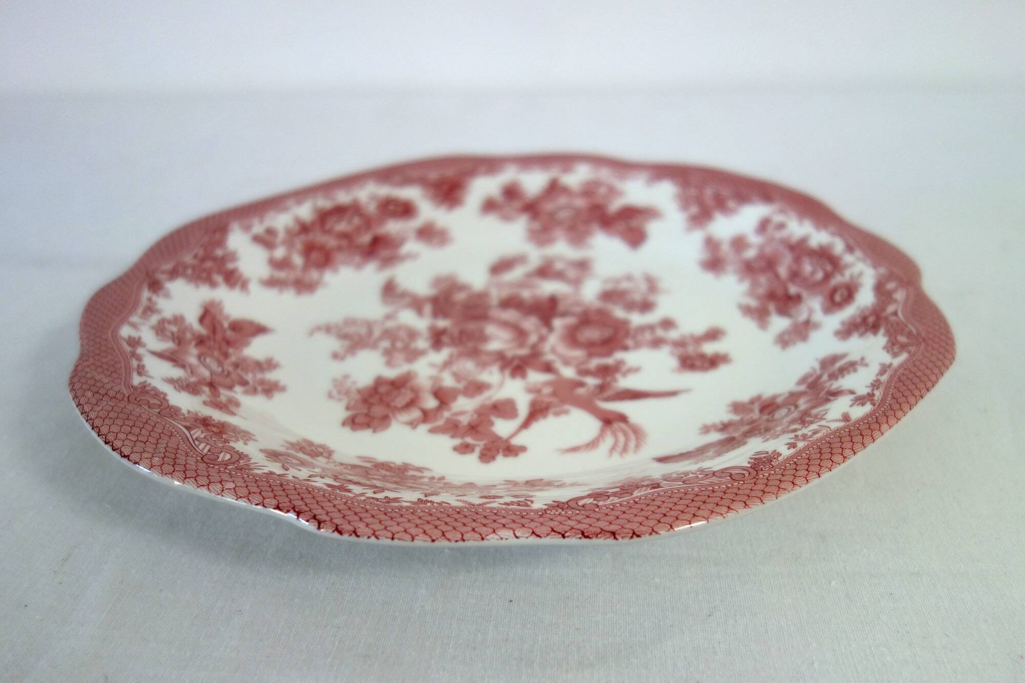 Wedgwood English dessert service iron earth pink floral