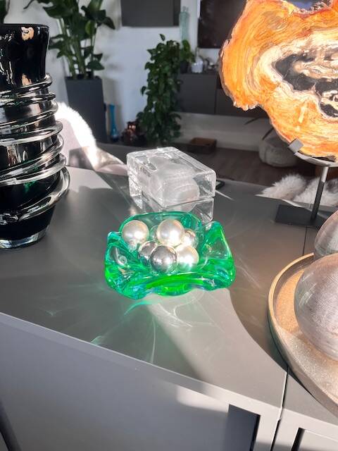 Rare Murano Vide-poche Ouraline Sommerso - Design by Flavio Poli - 1960