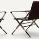 Pair of leather and chrome metal armchairs, Italy - 1970