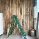 Escabeau vintage patine verte