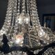 Lustre Montgolfière à pampilles en cristal