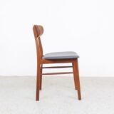 Farstrup teak wooden chairs with new skai, 1960s