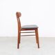 Farstrup teak wooden chairs with new skai, 1960s