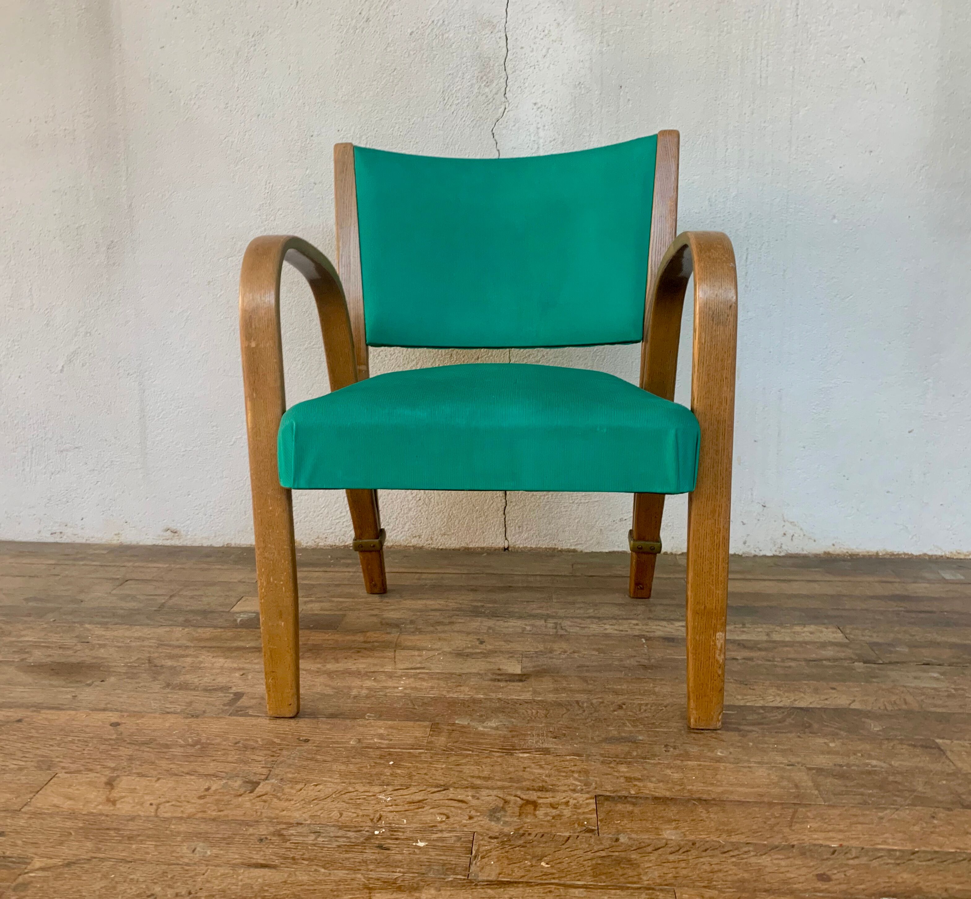 Fauteuil "bow wood" pour Steiner en bois courbé vintage 1950