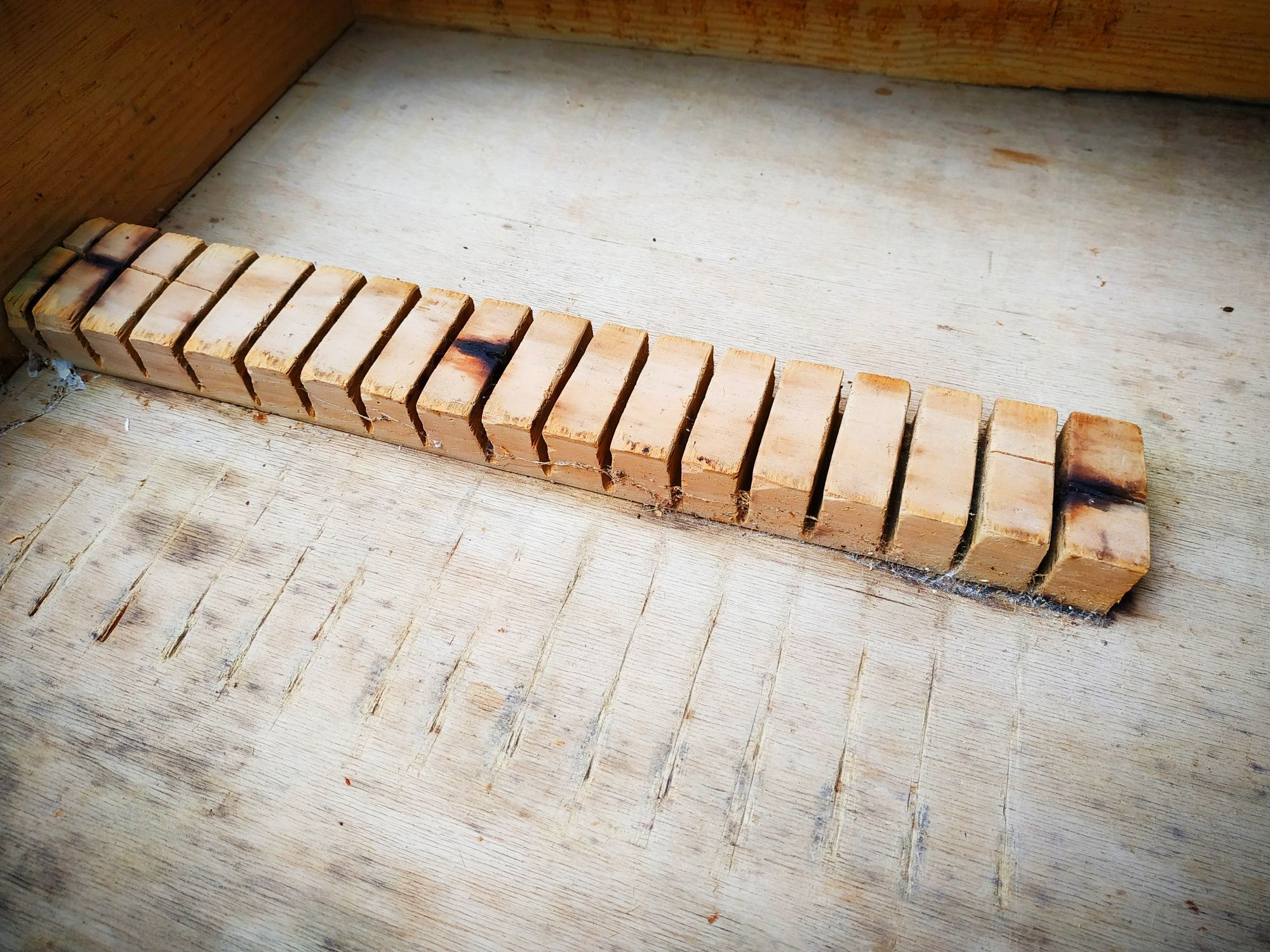 Old butcher's bill in solid beech