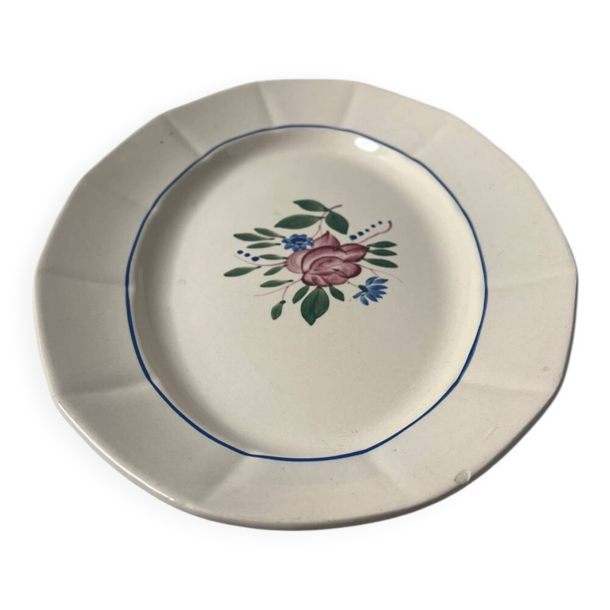 Hand-painted presentation plate Sarreguemines