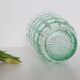 Vase en cristal vert, vintage français