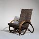 Pair of Sculptural Dutch Rattan Lounge Armchairs, Mid-Century Modern, 1960s