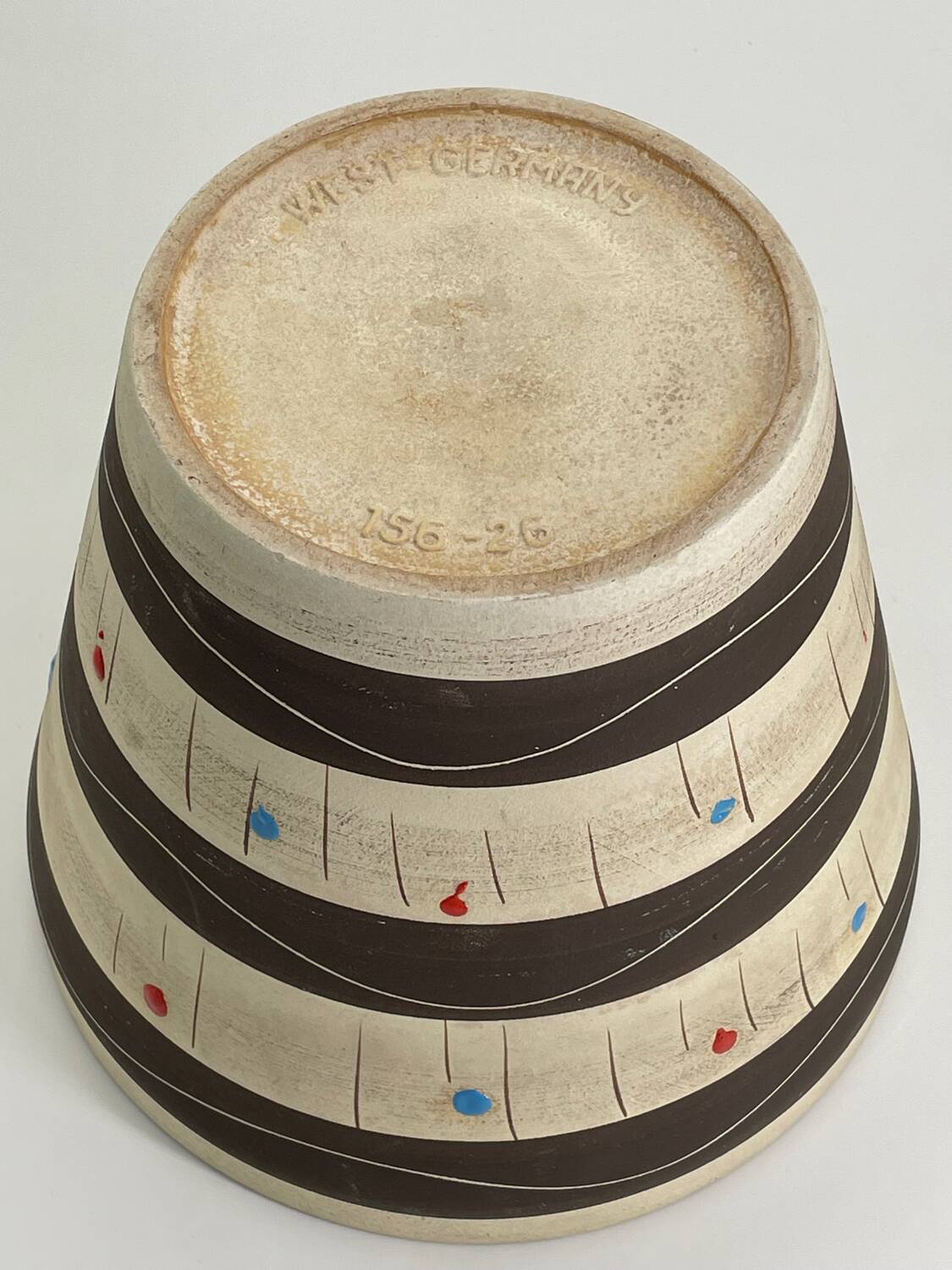 Large ceramic plant pot from the 1950s