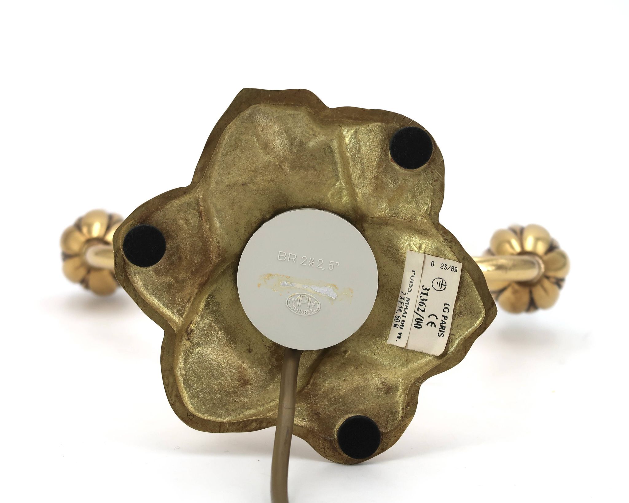 Lampe Nénuphar en bronze de Lucien Gau, années 90