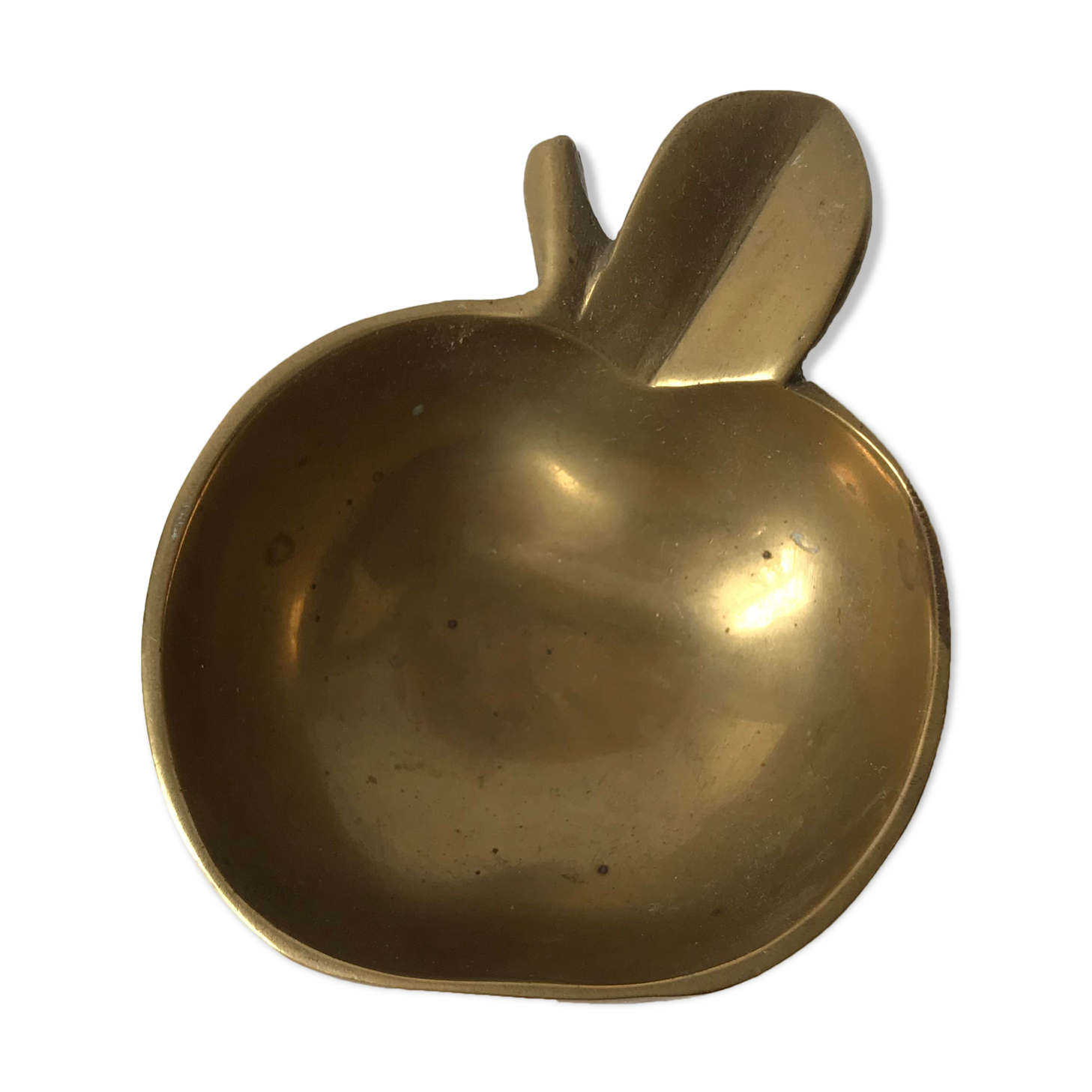 Apple brass ashtray