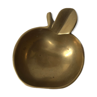 Apple brass ashtray