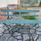 Antique folding garden bench