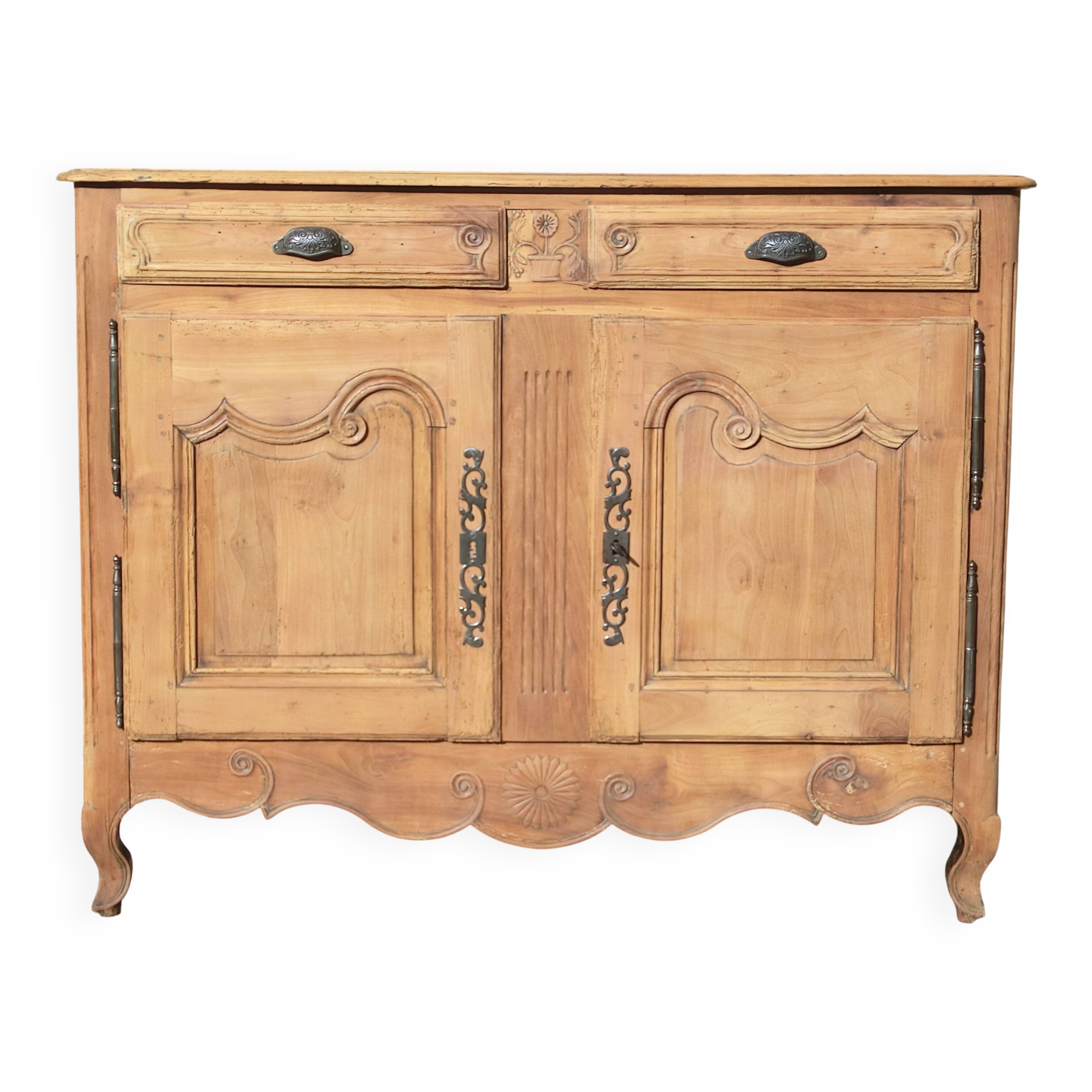Antique solid wood country sideboard - Louis XV style