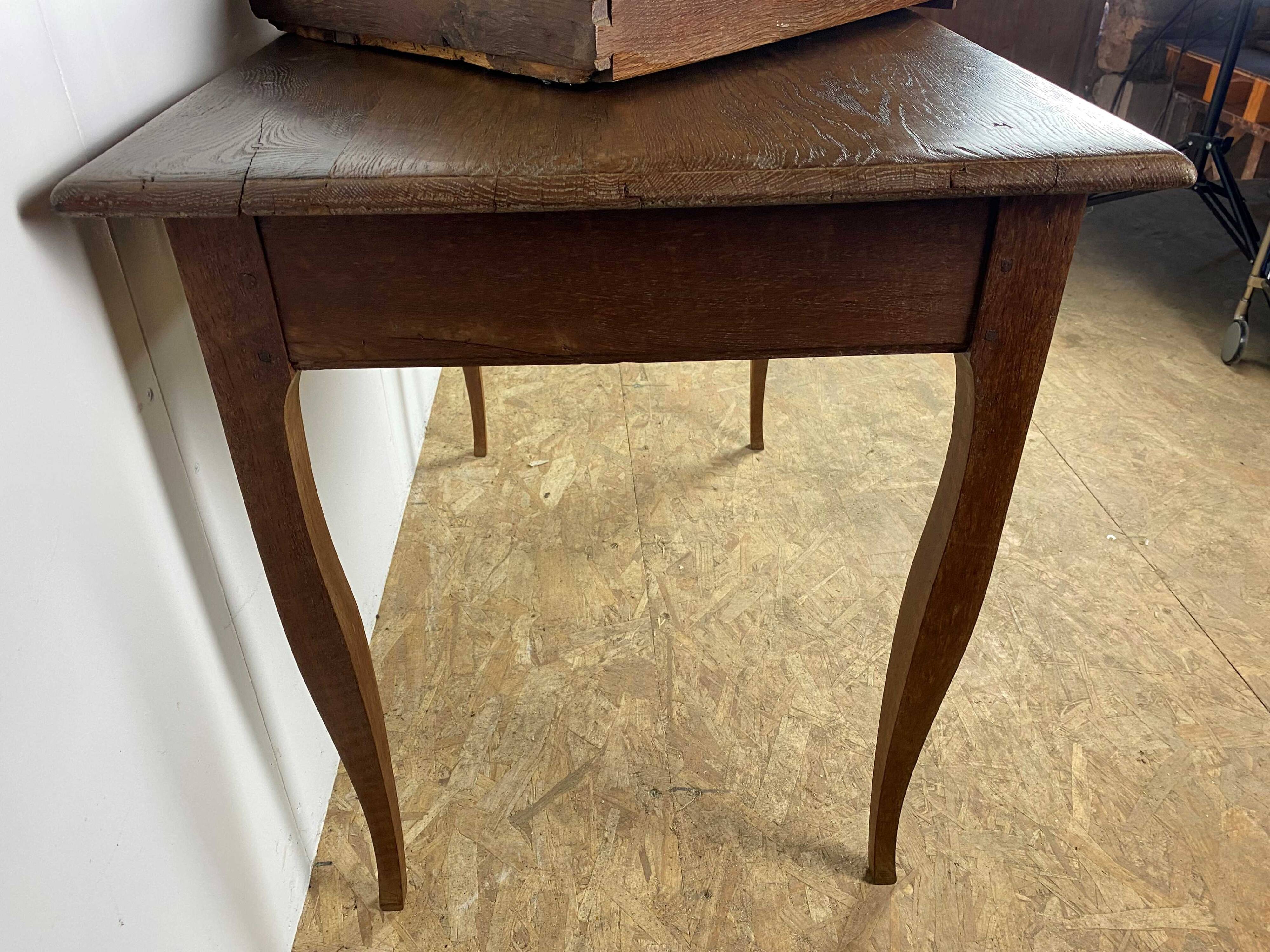 One drawer desk in solid oak 1900