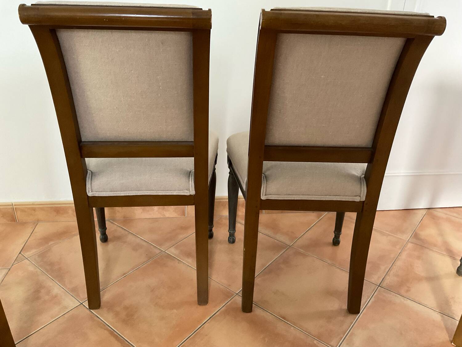 4 wooden and fabric chairs from Mise en Demeure