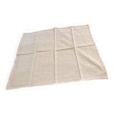 4 white linen damask napkins