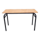 Double school desk, wood and metal, vintage, 60s