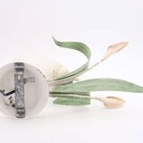 Tulip wall light with leaves and flowers, 80s