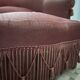 Fauteuil crapaud velours rose boudoir