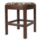 Tabouret Art Déco avec revêtement en imprimé léopard contemporain, France années 1930