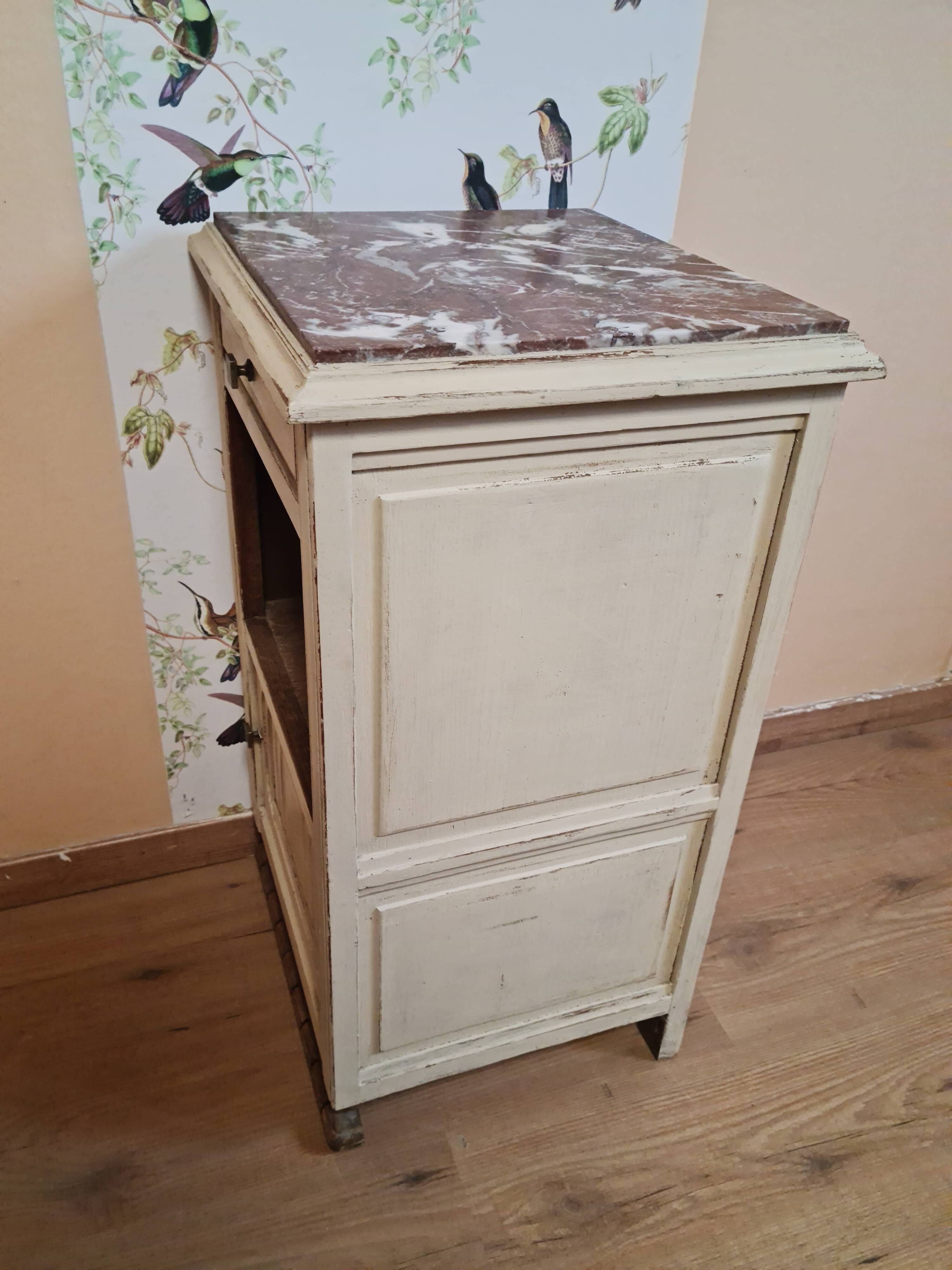 Patinated bedside