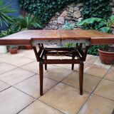 Vintage teak coffee table, transformable into a high table