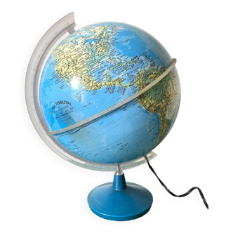 Globe terrestre lumineux vintage 70's