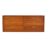 Chest of drawers by Erik Brouer 1960s Danish lowboard vintage teak