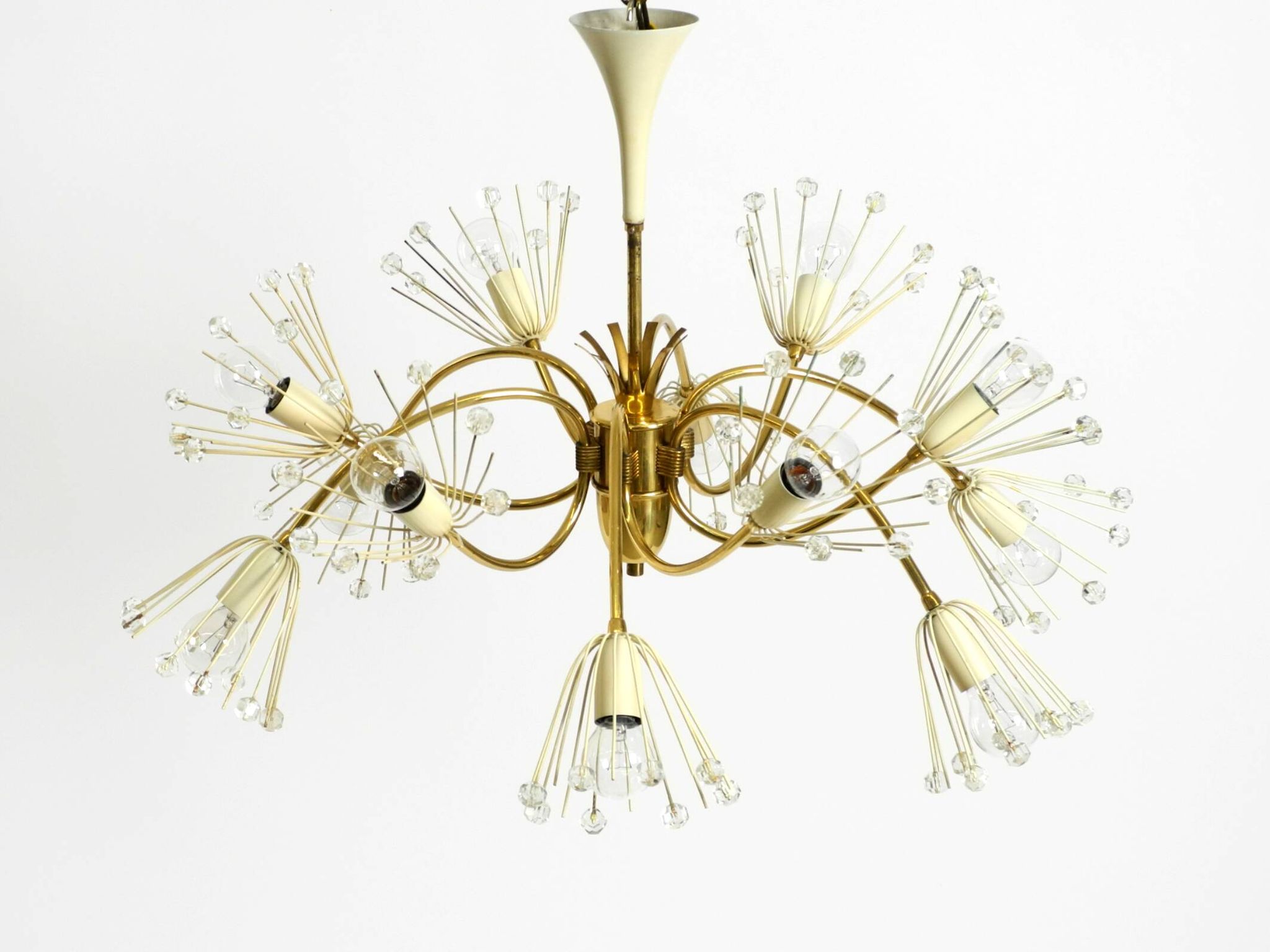 Beautiful brass chandelier by Emil Stejnar for Rupert Nikoll