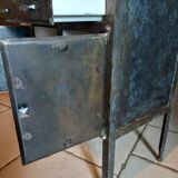 Antique metal medical cabinet