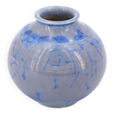 Vase en céramique signé à effet de cristallisations