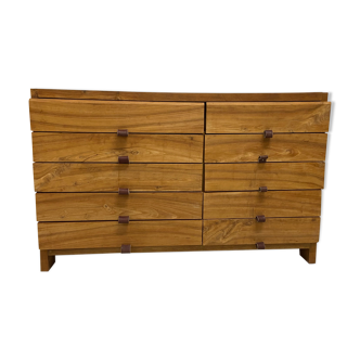 Solid elm sideboard and leather slats